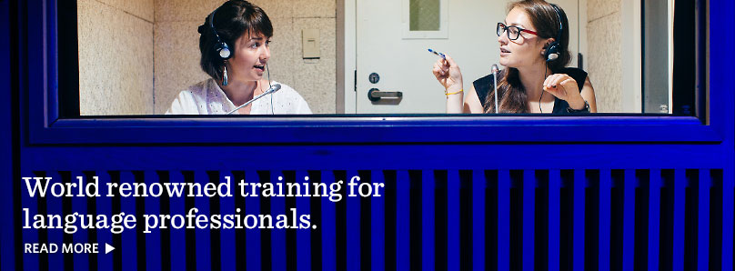 World renowned training for language professionals.